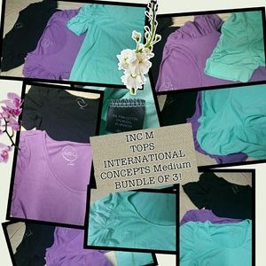 International concepts M bundle of 3 Inc tops m